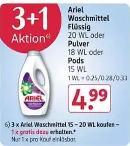Rossmann Ariel Waschmittel Angebot