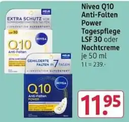 Rossmann Nivea Q10 Anti-Falten Power Tagespflege LSF 30 oder Nachtcreme Angebot