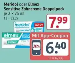Rossmann Meridol oder Elmex Sensitive Zahnpasta Angebot