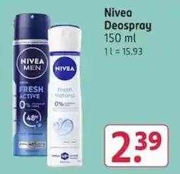 Rossmann Nivea Deospray Angebot
