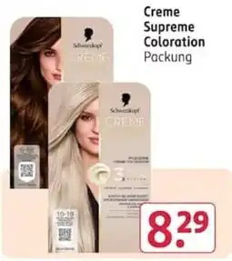 Rossmann Schwarzkopf Creme Supreme Coloration Packung Angebot