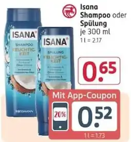 Rossmann Isana Shampoo oder Spülung Angebot