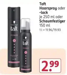 Rossmann Taft Haarspray oder -lack Angebot