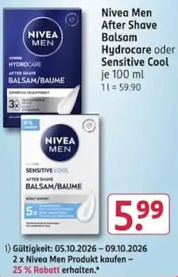 Rossmann Nivea Men After Shave Balsam Angebot