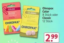 Rossmann Ohropax Color oder Classic Angebot