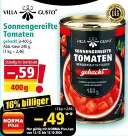 Norma Villa Gusto Sonnengereifte Tomaten Angebot
