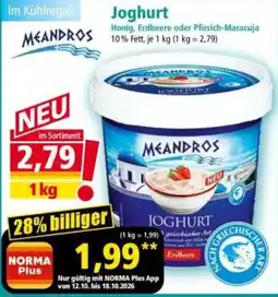 Norma Meandros Joghurt Erdbeere Angebot