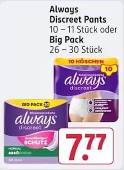 Rossmann Always Discreet Pants Angebot