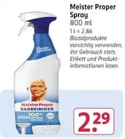 Rossmann Meister Proper Badreiniger Angebot