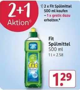 Rossmann Fit Spülmittel Angebot