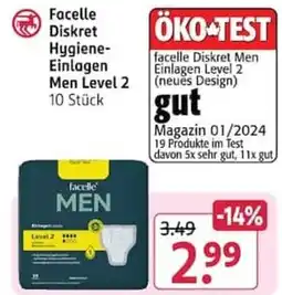 Rossmann Facelle Diskret Hygiene-Einlagen Men Level 2 Angebot