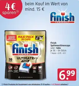 Rossmann Finish Spülmachinecaps Angebot