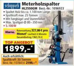 Norma scheppach Meterholzspalter HL2550GM Angebot
