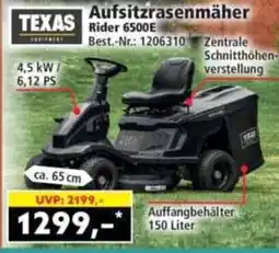 Norma Texas Aufsitzrasenmäher Rider 6500E Angebot