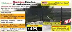 Norma Aluminium-Rhombus-Sichtschutzzaun CORTINA Angebot