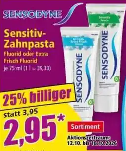 Norma Sensodyne Sensitiv-Zahnpasta Angebot