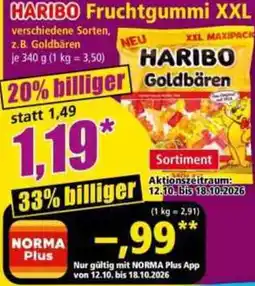 Norma HARIBO Fruchtgummi XXL Angebot