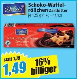 Norma Delicia Schoko-Waffelröllchen Zartbitter Angebot