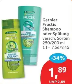 Budni Garnier Fructis Shampoo oder Spülung Angebot