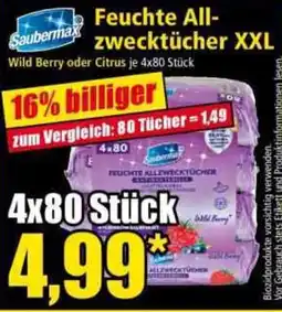 Norma Saubermax Feuchte Allzwecktücher XXL Angebot
