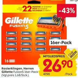 Rusta Gillette Fusion5 Rasierklingen Angebot