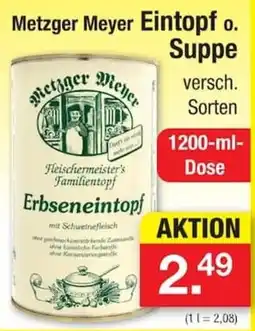 Zimmermann Metzger Meyer Erbseneintopf Angebot