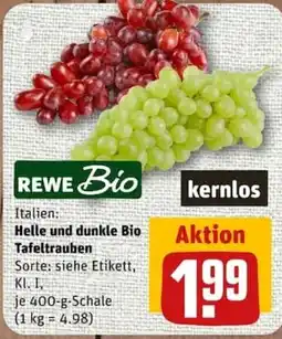 nahkauf REWE Bio Helle und dunkle Bio Tafeltrauben Angebot