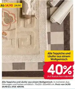 Rusta Alle Teppiche und Läufer aus einem Wollgemisch Angebot
