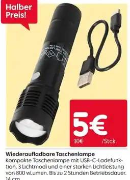 Rusta Wiederaufladbare Taschenlampe Angebot