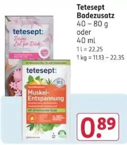 Rossmann Tetesept Badezusatz Angebot