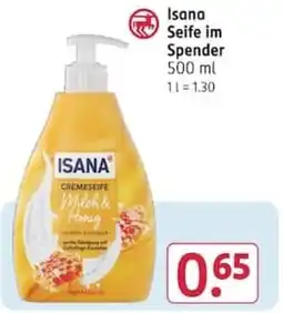 Rossmann Isana Seife im Spender Angebot