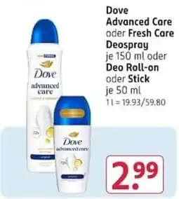 Rossmann Dove Deospray Angebot