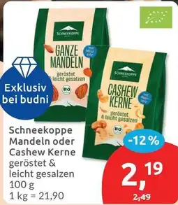 Budni Schneekoppe Mandeln oder Cashew Kerne Angebot
