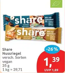 Budni Share Nussriegel Angebot