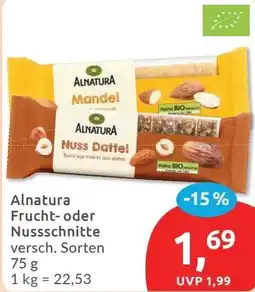 Budni Alnatura Frucht- oder Nuss schnitte Angebot