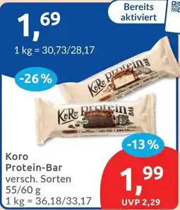 Budni Koro Protein-Bar Angebot