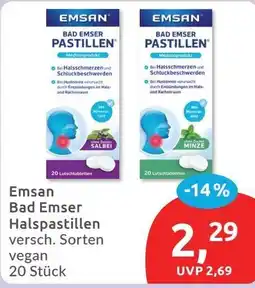 Budni Emsan Bad Emser Halspastillen vegan Angebot