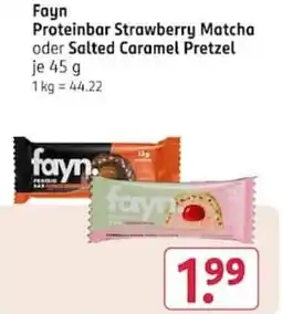 Rossmann Fayn Proteinbar Strawberry Matcha Angebot