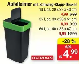 Zimmermann Abfalleimer mit Schwing-Klapp-Deckel Angebot