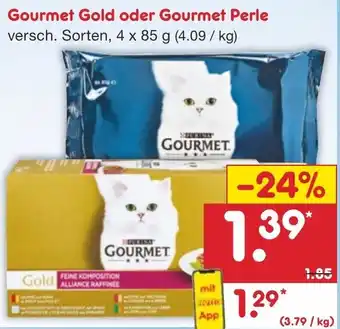 Netto Marken-Discount Gourmet Gold oder Gourmet Perle 4x85g Angebot