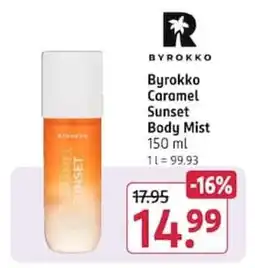 Rossmann Byrokkko Caramel Sunset Body Mist Angebot