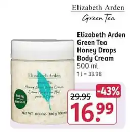 Rossmann Elizabeth Arden Green Tea Honey Drops Body Cream Angebot