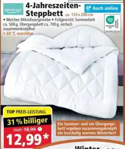Norma ORTHO-VITAL 4-Jahreszeiten-Steppbett Angebot