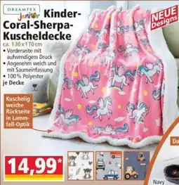 Norma DREAMTEX junior Kinder-Coral-Sherpa-Kuscheldecke Angebot