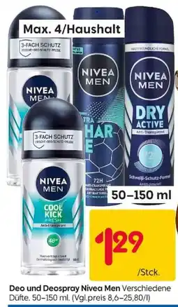 Rusta Deo und Deospray Nivea Men Angebot