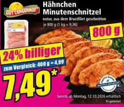 Norma GUT LANGENHOF Hähnchen Minutenschnitzel Angebot