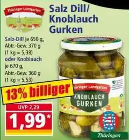Norma Thüringer Landgarten Knoblauch Gurken Angebot