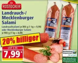 Norma die ROSTOCKER Landrauch-/Mecklenburger Salami Angebot