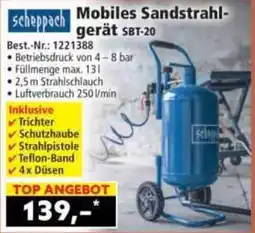 Norma Scheppach Mobiles Sandstrahlgerät SBT-20 Angebot