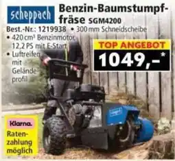 Norma scheppach Benzin-Baumstumpf-fräse SGM4200 Angebot